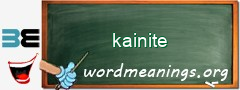 WordMeaning blackboard for kainite